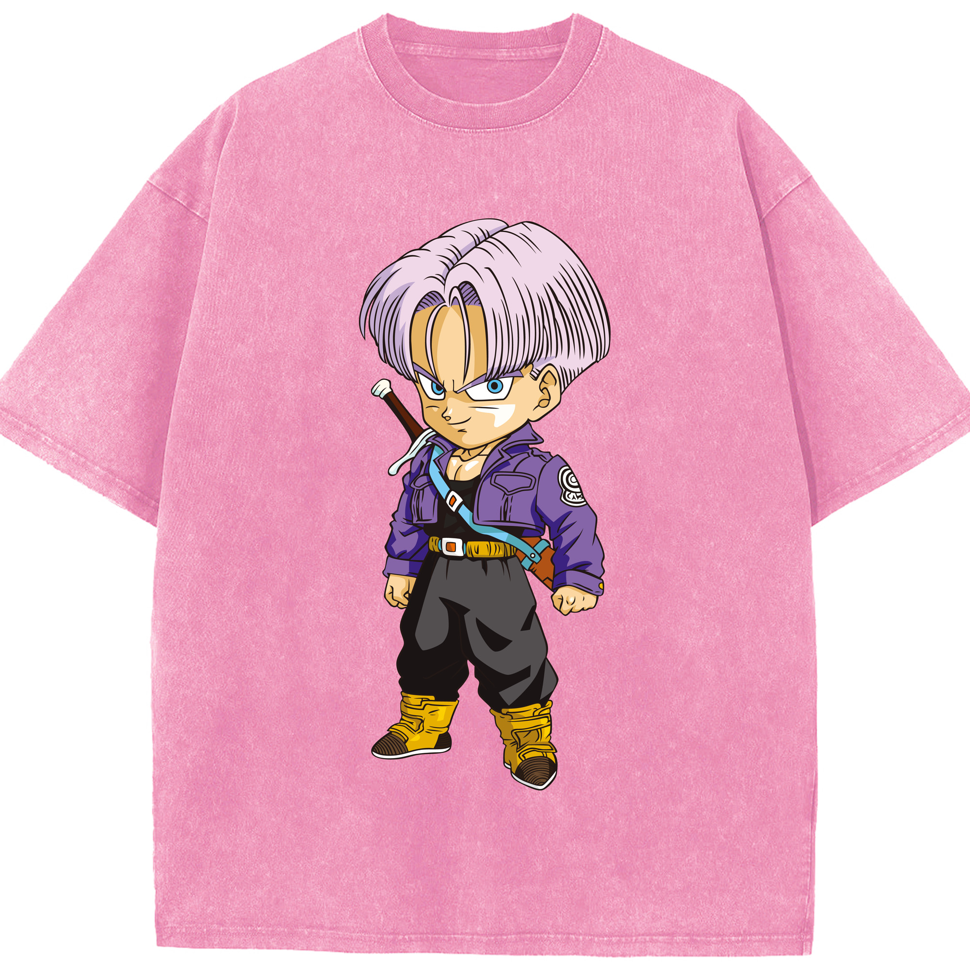 （画像用） ドラゴンボール トランクス（Torankusu）DRAGON BALL Trunks 綿100% ヴィンテージ風 半袖Tシャツ（フロントプリント）